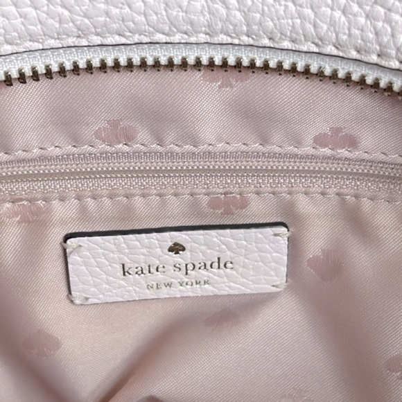 KATE SPADE NEW YORK Rowe Crossbody Satchel Pink Pebbled Leather Medium Purse - Picture 15 of 17